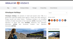 Desktop Screenshot of himalayan-holidays.com